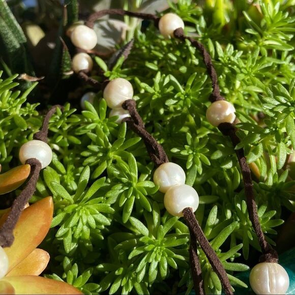 Vantel Pearl Co.  Knotty Necklace Leather Pearl - Picture 3 of 7